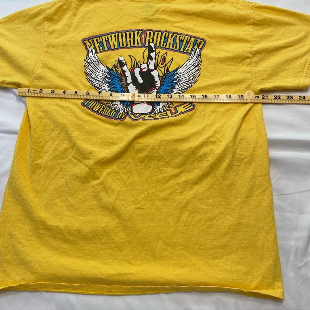 Network Rockstar Venus Yellow Graphic T Shirt Motorcycle Biker Tee Size M - Picture 5 of 7